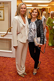 Sybille Beckenbauer, Anna Wössner, Cocktailempfang Knauf Jewels "Haute Couture" Schmuck, Hotel Bristol, Salzburg, (c) wildbild